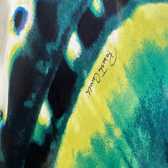 Roberto Cavalli Abstract Print Silk Kaftan | Size IT 44 (M/L) | Vibrant Colors - Picture 12 of 16